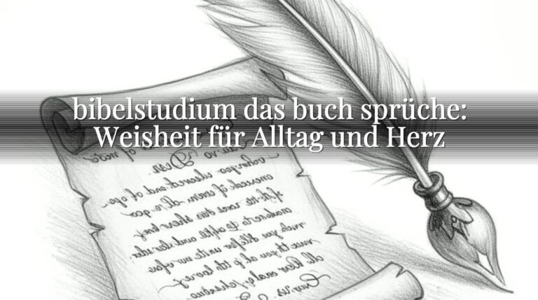 bibelstudium das buch sprüche: Weisheit für Alltag und Herz