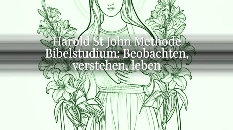 Harold St John Methode Bibelstudium: Beobachten, verstehen, leben Harold St John Methode Bibelstudium: Beobachten, verstehen, leben