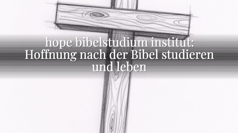 hope bibelstudium institut: Hoffnung nach der Bibel studieren und leben