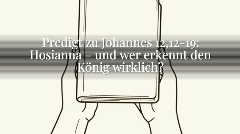 Predigt zu Johannes 12,12-19: Hosianna – und wer erkennt den König wirklich?