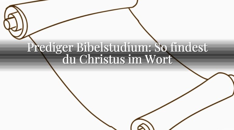 Prediger Bibelstudium: So findest du Christus im Wort Prediger Bibelstudium: So findest du Christus im Wort