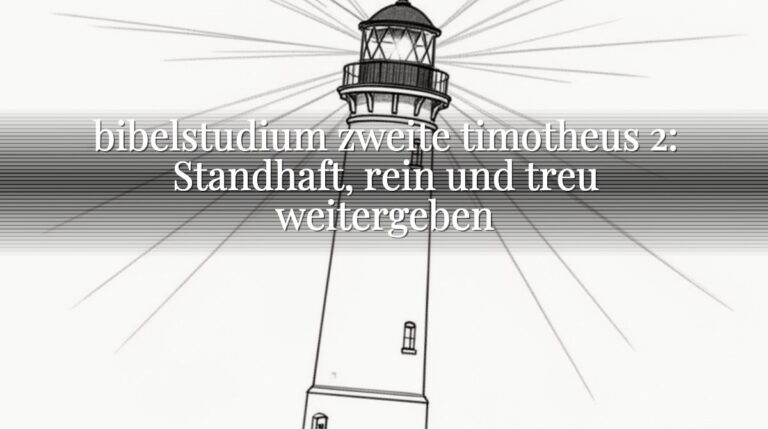 bibelstudium zweite timotheus 2: Standhaft, rein und treu weitergeben