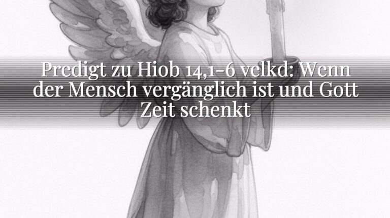 Predigt zu Hiob 14,1-6 velkd: Wenn der Mensch vergänglich ist und Gott Zeit schenkt