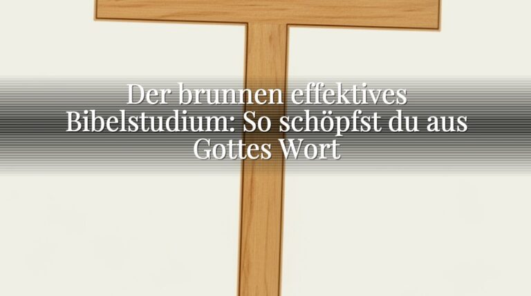 Der brunnen effektives Bibelstudium: So schöpfst du aus Gottes Wort