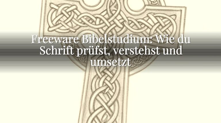 Freeware Bibelstudium: Wie du Schrift prüfst, verstehst und umsetzt
