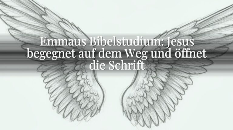 Emmaus Bibelstudium: Jesus begegnet auf dem Weg und öffnet die Schrift