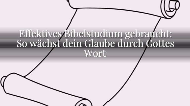 Effektives Bibelstudium gebraucht: So wächst dein Glaube durch Gottes Wort Effektives Bibelstudium gebraucht: So wächst dein Glaube durch Gottes Wort