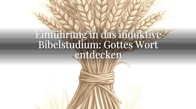 Einführung in das induktive Bibelstudium: Gottes Wort entdecken