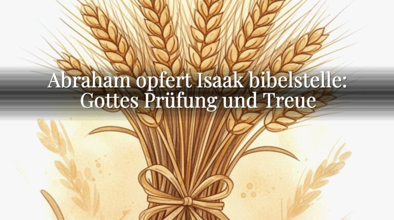 Abraham opfert Isaak bibelstelle: Gottes Prüfung und Treue