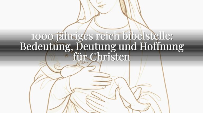 1000 jähriges reich bibelstelle: Bedeutung, Deutung und Hoffnung für Christen