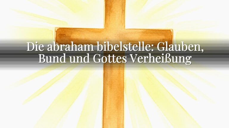 Die abraham bibelstelle: Glauben, Bund und Gottes Verheißung