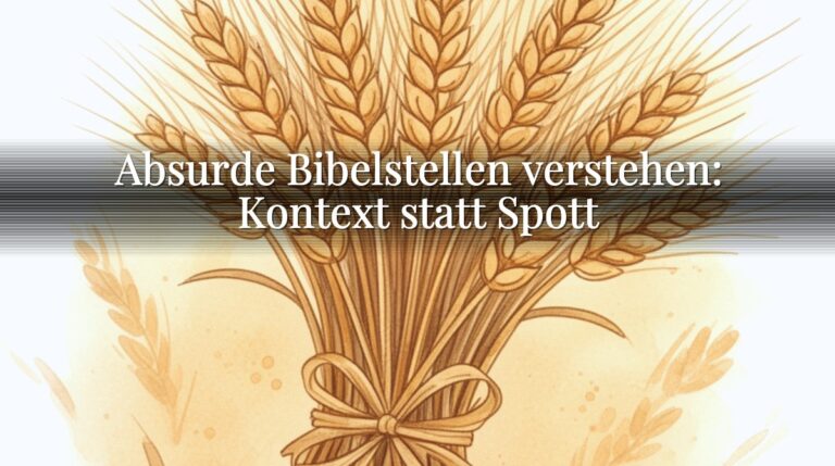Absurde Bibelstellen verstehen: Kontext statt Spott Absurde Bibelstellen verstehen: Kontext statt Spott