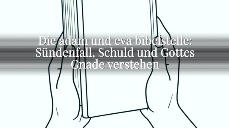 Die adam und eva bibelstelle: Sündenfall, Schuld und Gottes Gnade verstehen
