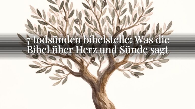 7 todsünden bibelstelle: Was die Bibel über Herz und Sünde sagt