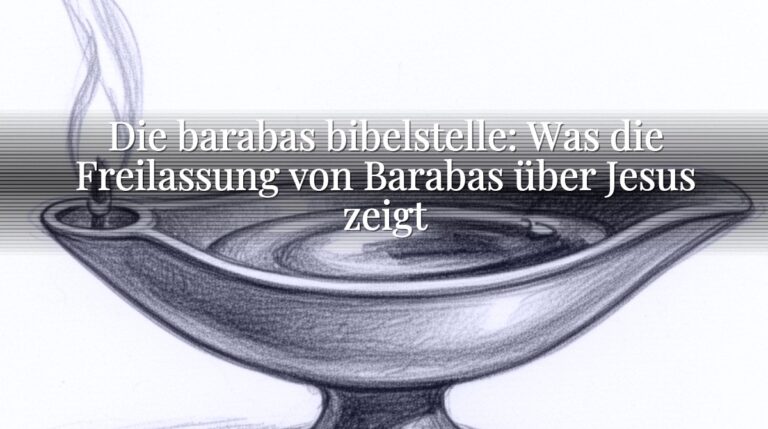 Die barabas bibelstelle: Was die Freilassung von Barabas über Jesus zeigt