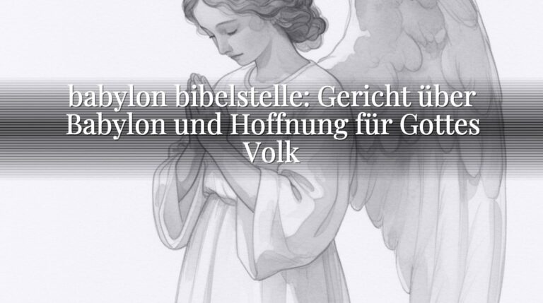 babylon bibelstelle: Gericht über Babylon und Hoffnung für Gottes Volk