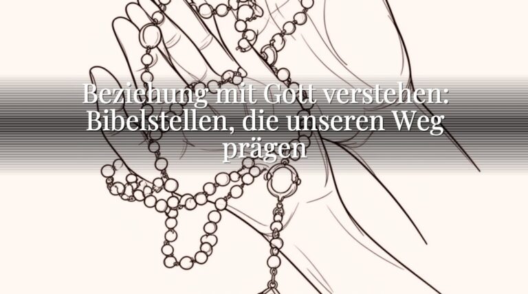 Beziehung mit Gott verstehen: Bibelstellen, die unseren Weg prägen