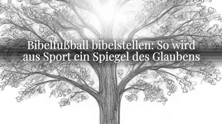 Bibelfußball bibelstellen: So wird aus Sport ein Spiegel des Glaubens