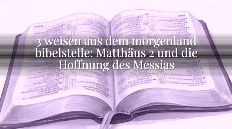 3 weisen aus dem morgenland bibelstelle: Matthäus 2 und die Hoffnung des Messias