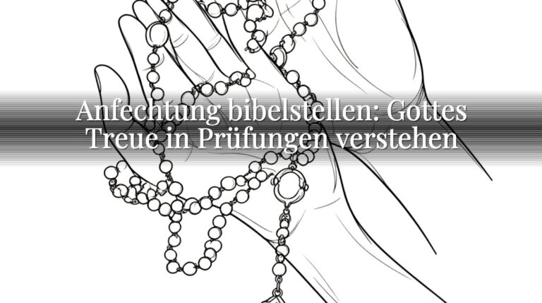 Anfechtung bibelstellen: Gottes Treue in Prüfungen verstehen
