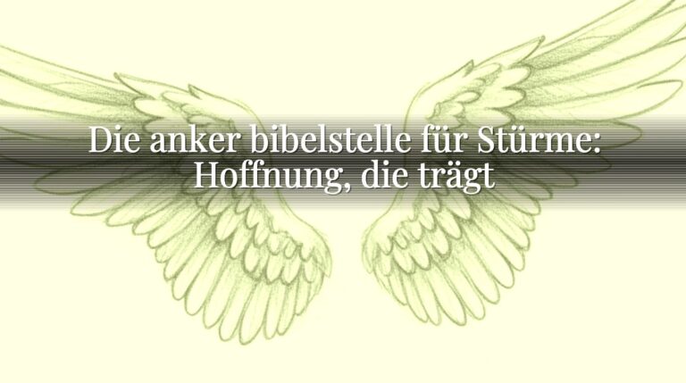 Die anker bibelstelle für Stürme: Hoffnung, die trägt Die anker bibelstelle für Stürme: Hoffnung, die trägt