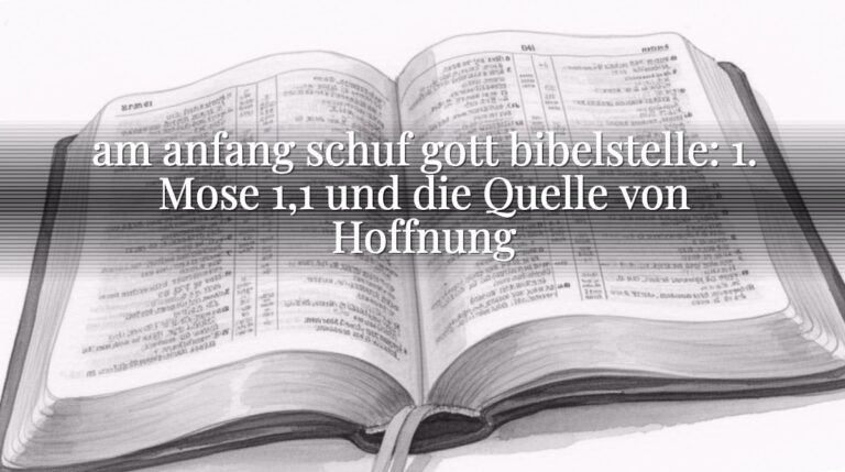 am anfang schuf gott bibelstelle: 1. Mose 1,1 und die Quelle von Hoffnung