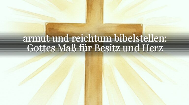armut und reichtum bibelstellen: Gottes Maß für Besitz und Herz
