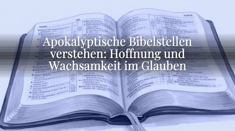 Apokalyptische Bibelstellen verstehen: Hoffnung und Wachsamkeit im Glauben