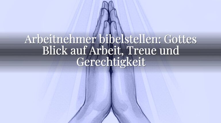 Arbeitnehmer bibelstellen: Gottes Blick auf Arbeit, Treue und Gerechtigkeit