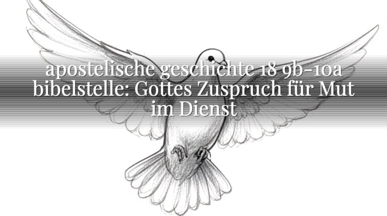 apostelische geschichte 18 9b-10a bibelstelle: Gottes Zuspruch für Mut im Dienst