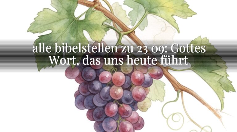 alle bibelstellen zu 23 09: Gottes Wort, das uns heute führt
