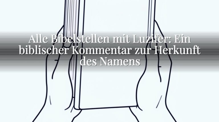 Alle Bibelstellen mit Luzifer: Ein biblischer Kommentar zur Herkunft des Namens