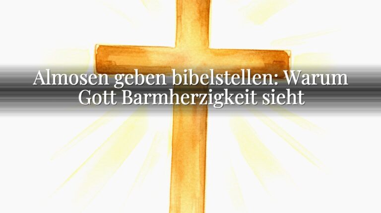 Almosen geben bibelstellen: Warum Gott Barmherzigkeit sieht