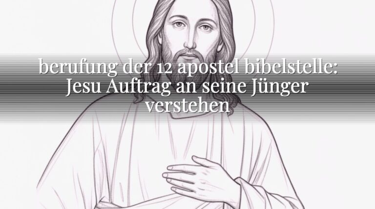 berufung der 12 apostel bibelstelle: Jesu Auftrag an seine Jünger verstehen