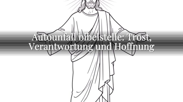 Autounfall bibelstelle: Trost, Verantwortung und Hoffnung