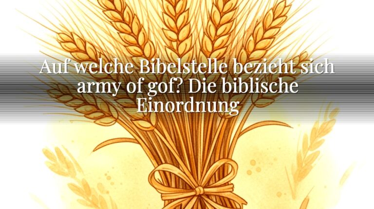Auf welche Bibelstelle bezieht sich army of gof? Die biblische Einordnung