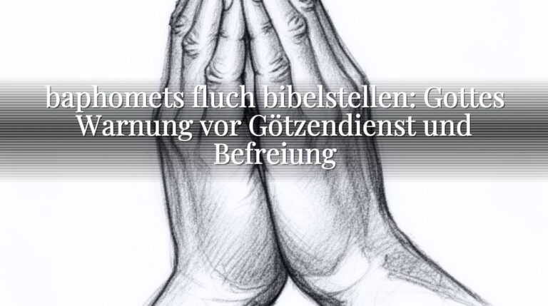 baphomets fluch bibelstellen: Gottes Warnung vor Götzendienst und Befreiung