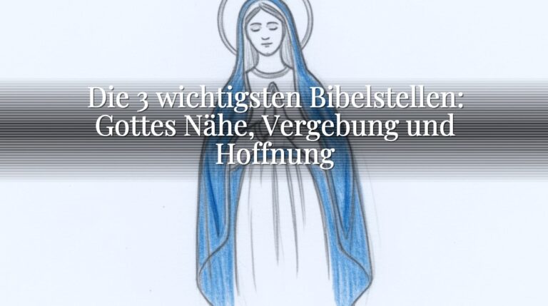 Die 3 wichtigsten Bibelstellen: Gottes Nähe, Vergebung und Hoffnung