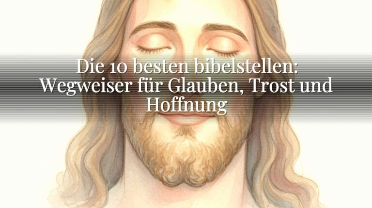 Die 10 besten bibelstellen: Wegweiser für Glauben, Trost und Hoffnung