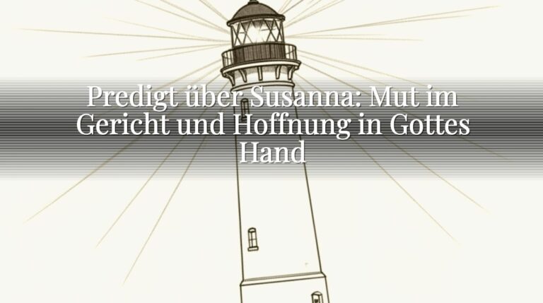 Predigt über Susanna: Mut im Gericht und Hoffnung in Gottes Hand Predigt über Susanna: Mut im Gericht und Hoffnung in Gottes Hand