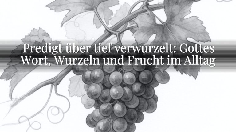 Predigt über tief verwurzelt: Gottes Wort, Wurzeln und Frucht im Alltag