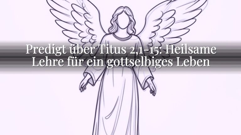 Predigt über Titus 2,1-15: Heilsame Lehre für ein gottselbiges Leben