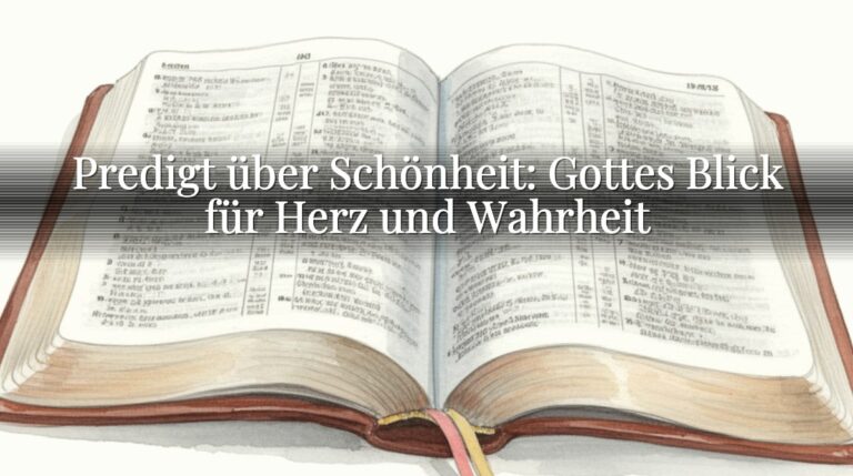 Predigt über Schönheit: Gottes Blick für Herz und Wahrheit