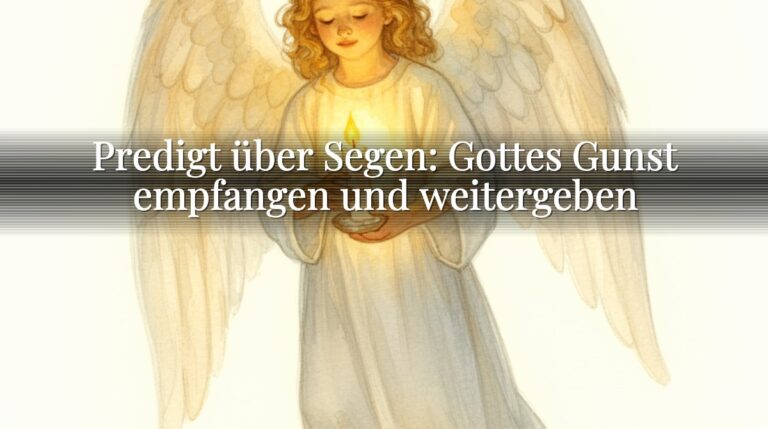 Predigt über Segen: Gottes Gunst empfangen und weitergeben Predigt über Segen: Gottes Gunst empfangen und weitergeben