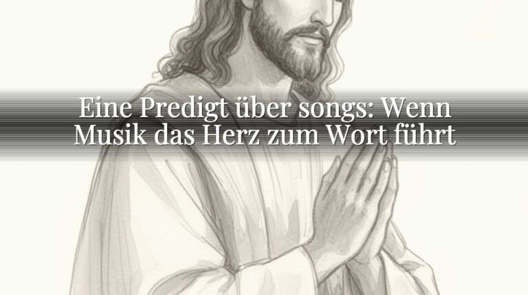 Eine Predigt über songs: Wenn Musik das Herz zum Wort führt