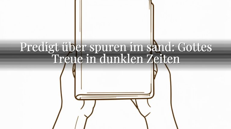 Predigt über spuren im sand: Gottes Treue in dunklen Zeiten
