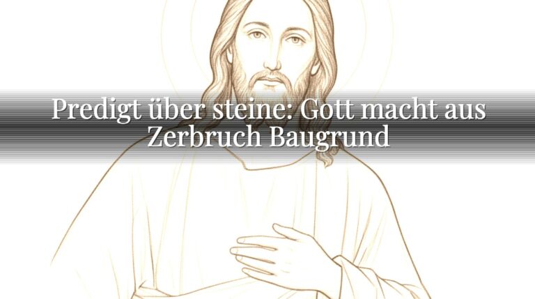 Predigt über steine: Gott macht aus Zerbruch Baugrund Predigt über steine: Gott macht aus Zerbruch Baugrund