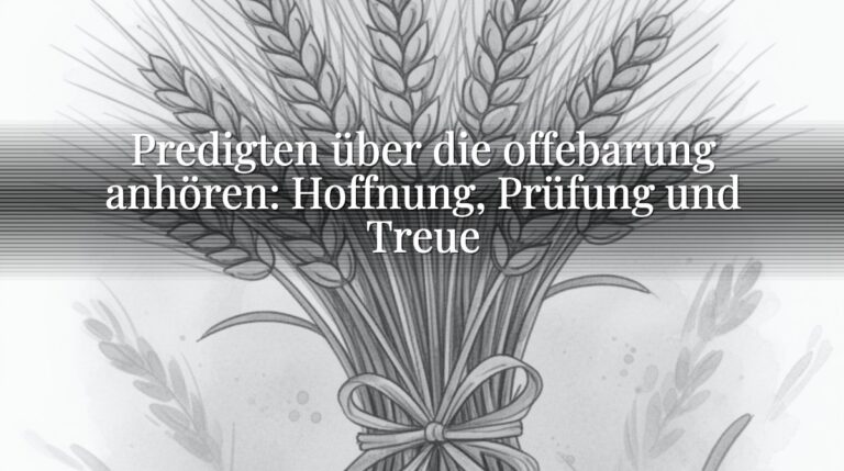 Predigten über die offebarung anhören: Hoffnung, Prüfung und Treue