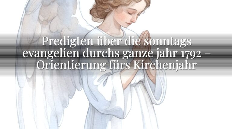 Predigten über die sonntags evangelien durchs ganze jahr 1792 – Orientierung fürs Kirchenjahr