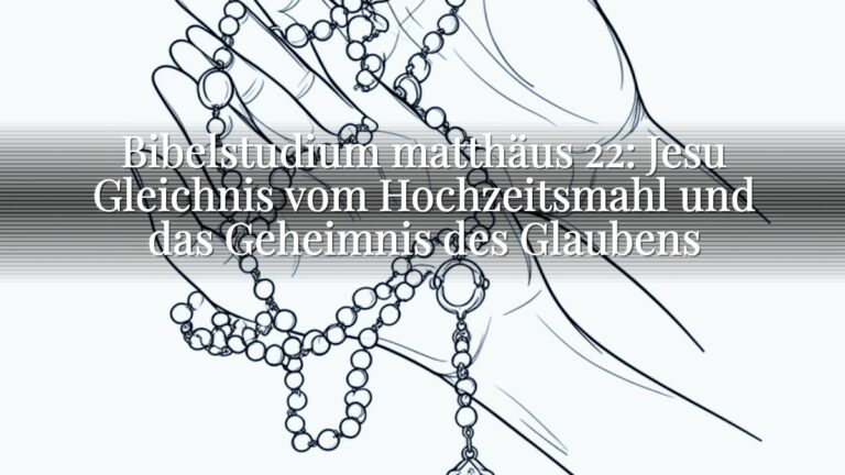 Bibelstudium matthäus 22: Jesu Gleichnis vom Hochzeitsmahl und das Geheimnis des Glaubens